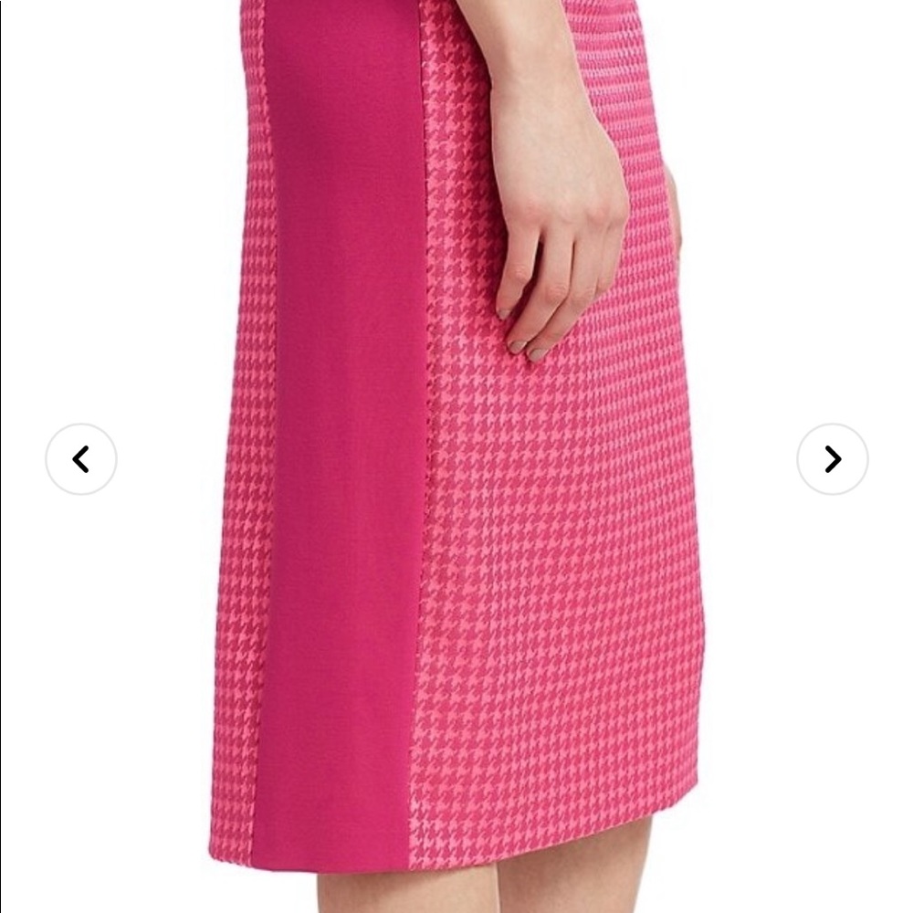 ESCADA 2021 Sheath Dress, Pink Houndstooth - Picture 5 of 10